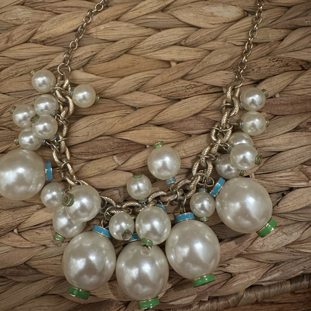 Lilly Pulitzer Faux Pearl Charm Necklace